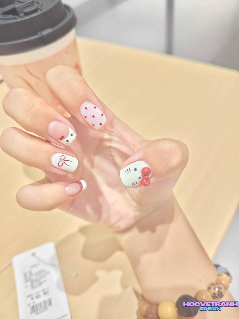 Khám phá kho ảnh nail hello kitty cực đẹp