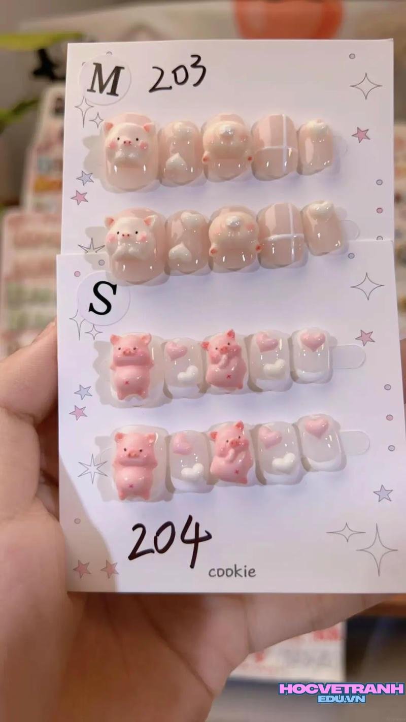 Khám phá kho ảnh nail hình con heo cuốn hút