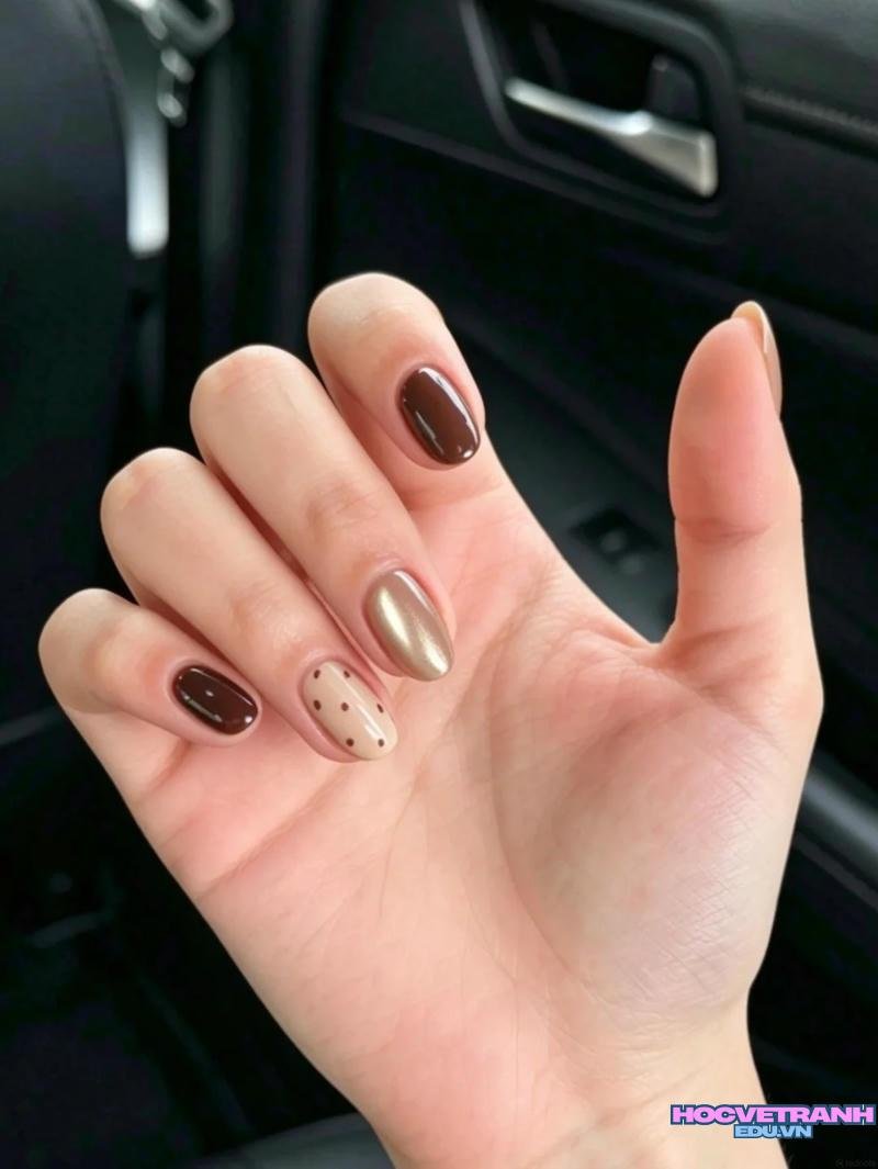 Khám phá kho ảnh nail màu nâu cực đẹp