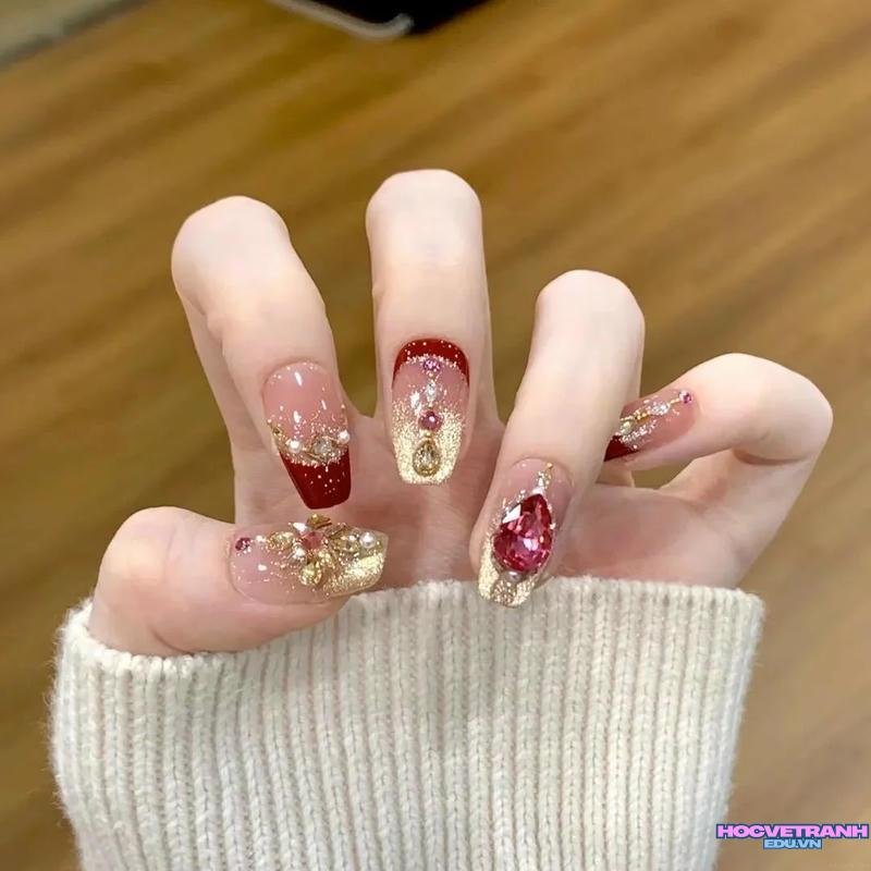 Kho ảnh nail đỏ đẹp chất lượng cao