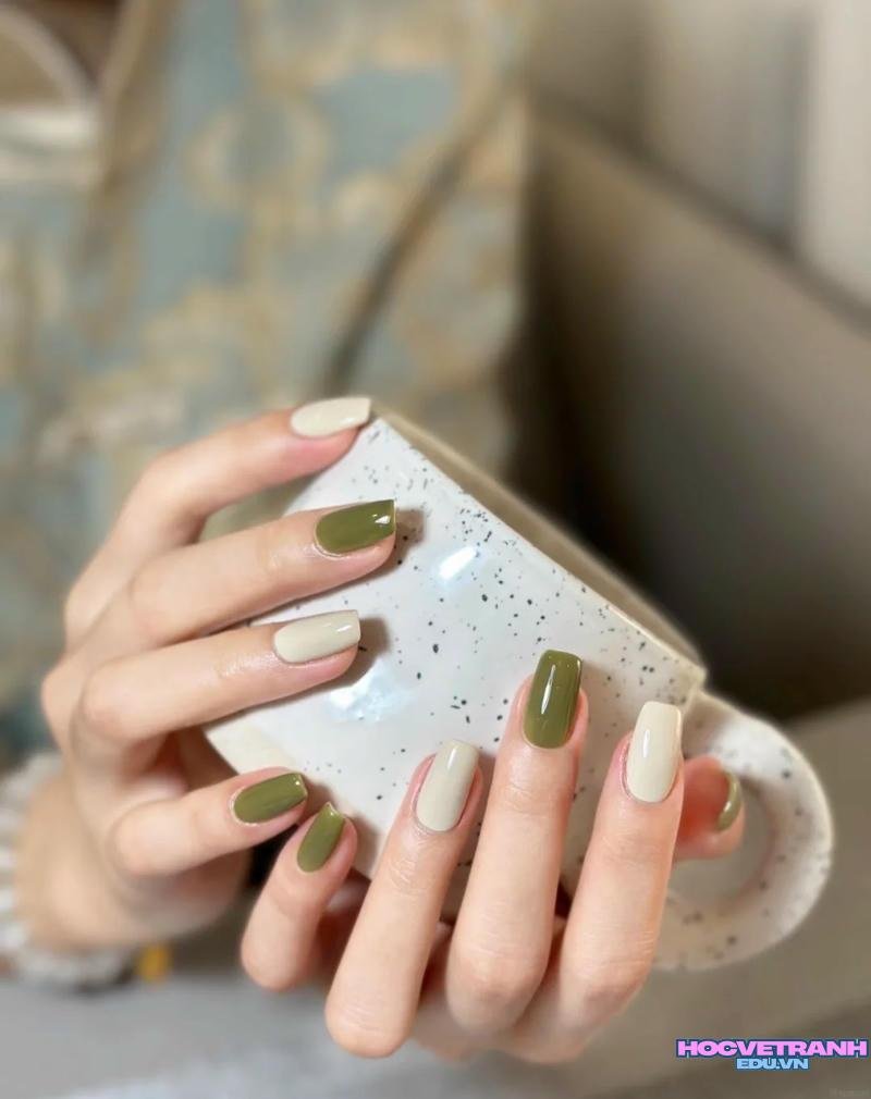 Kho ảnh nail màu xanh bơ chất lượng cao