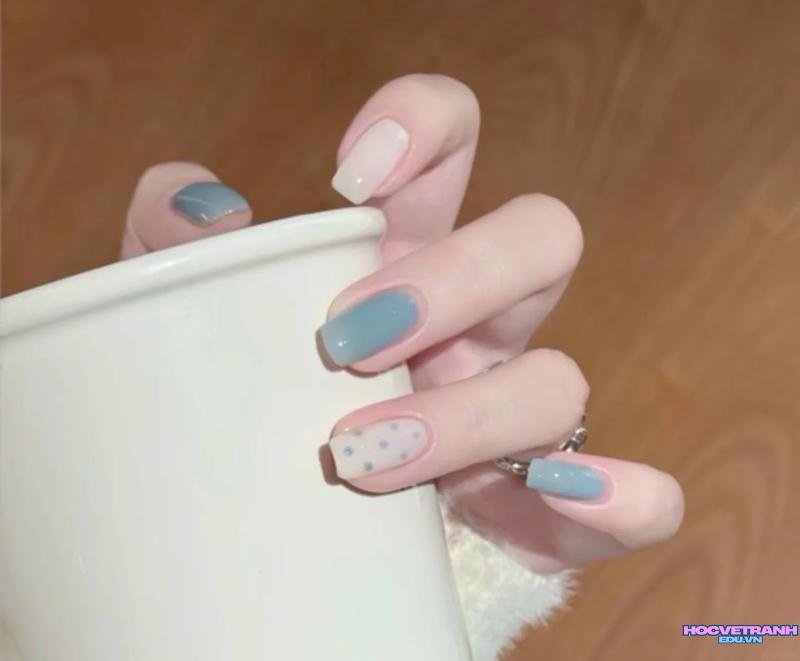 Loạt ảnh nail 2 màu đẹp