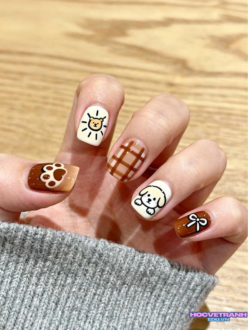 Loạt ảnh nail gấu đẹp
