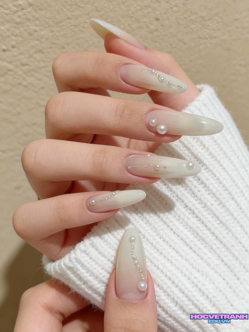 Loạt ảnh nail ngọc trai đẹp