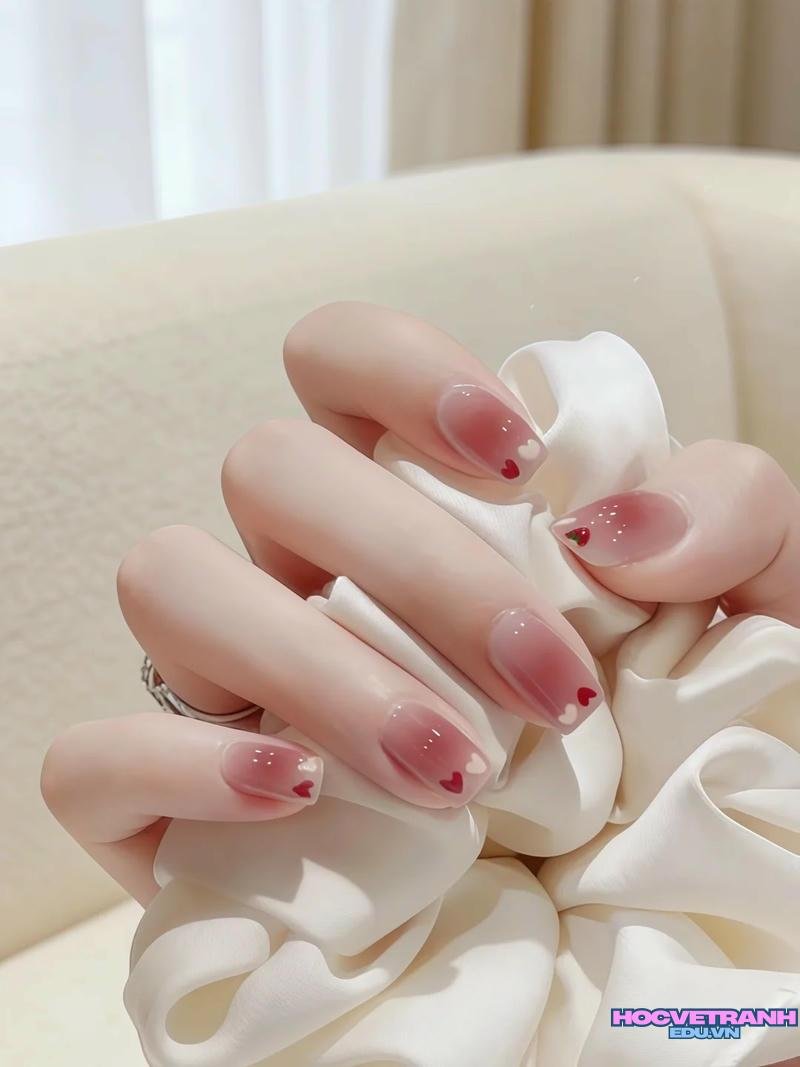 Loạt ảnh nail trái tim đẹp