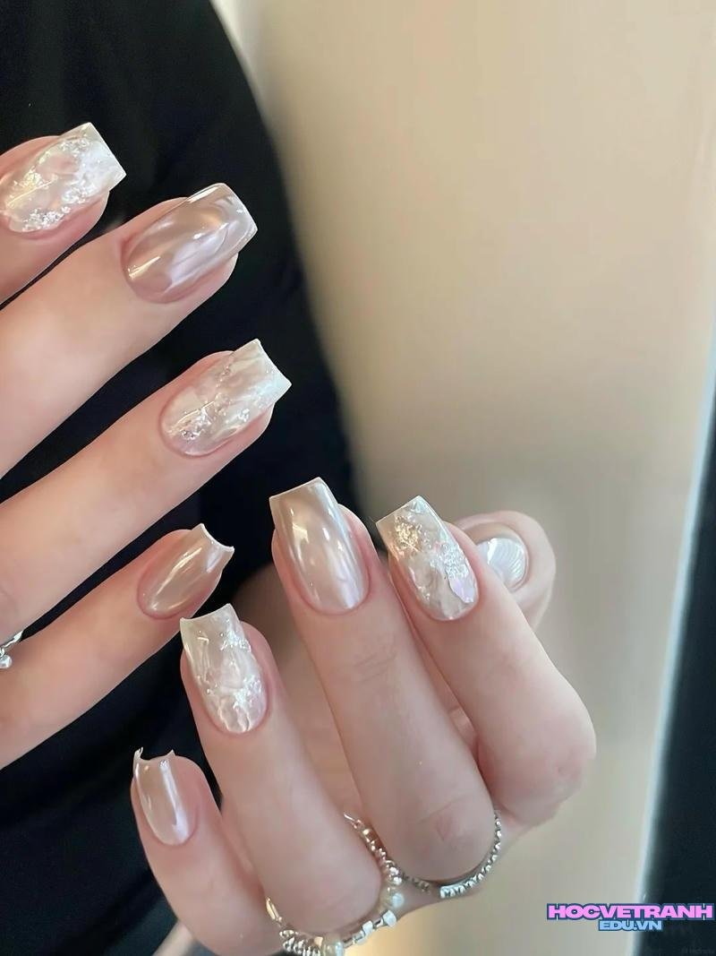 Ngắm ảnh nail ẩn xà cừ mới