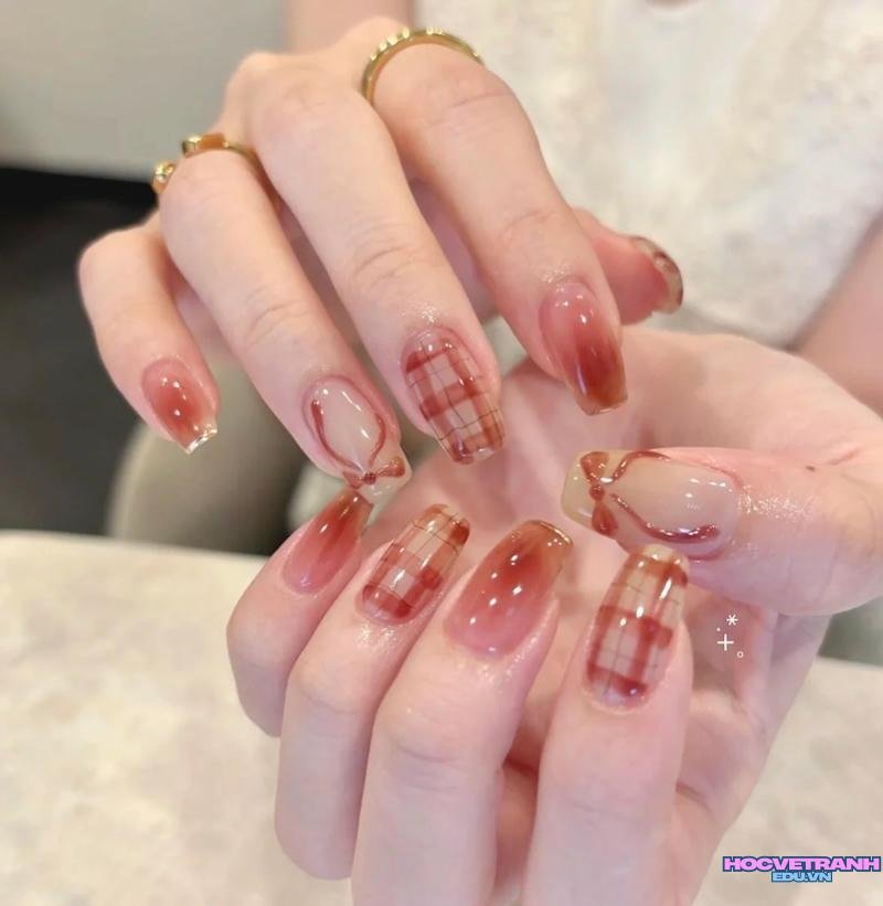 Ngắm ảnh nail caro hot