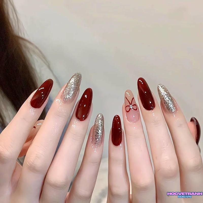 Ngắm ảnh nail đỏ đẹp mới