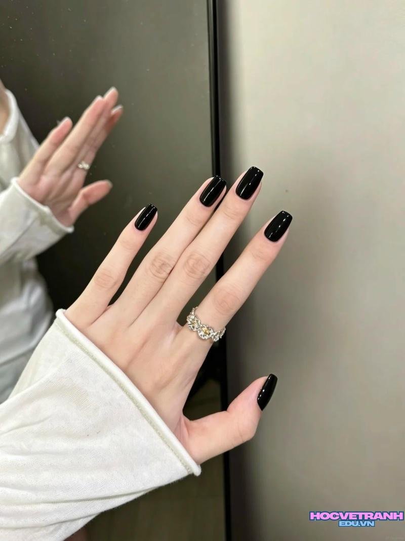 Ngắm ảnh nail màu đen hot