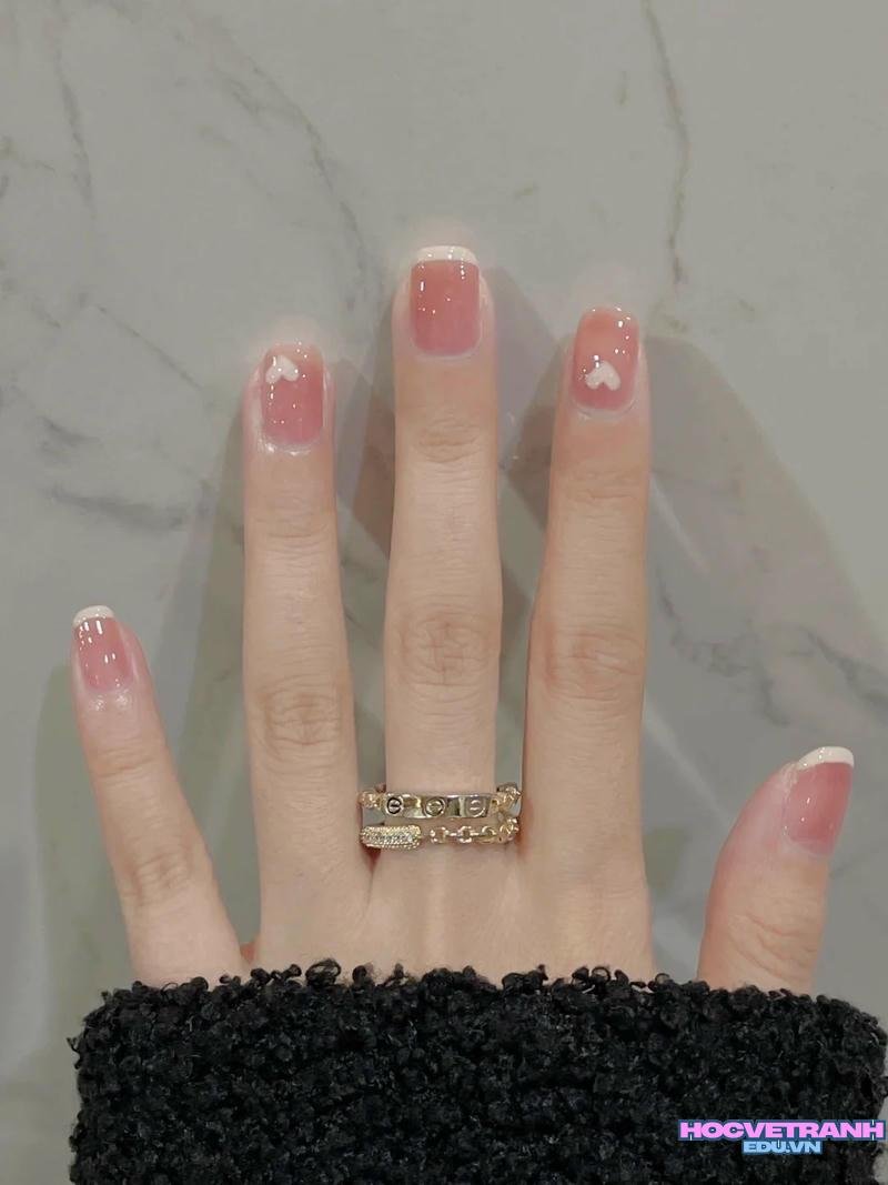Ngắm ảnh nail trái tim mới