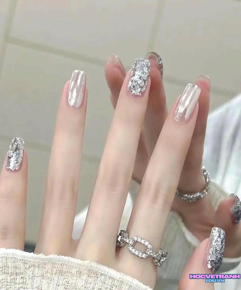 Ngắm ảnh nail tráng gương mới