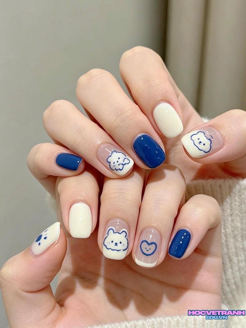 Ngắm ảnh nail vẽ cute mới