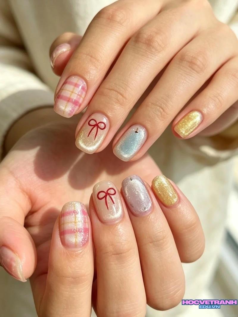 Ngắm bộ ảnh nail caro mới chất lượng cao