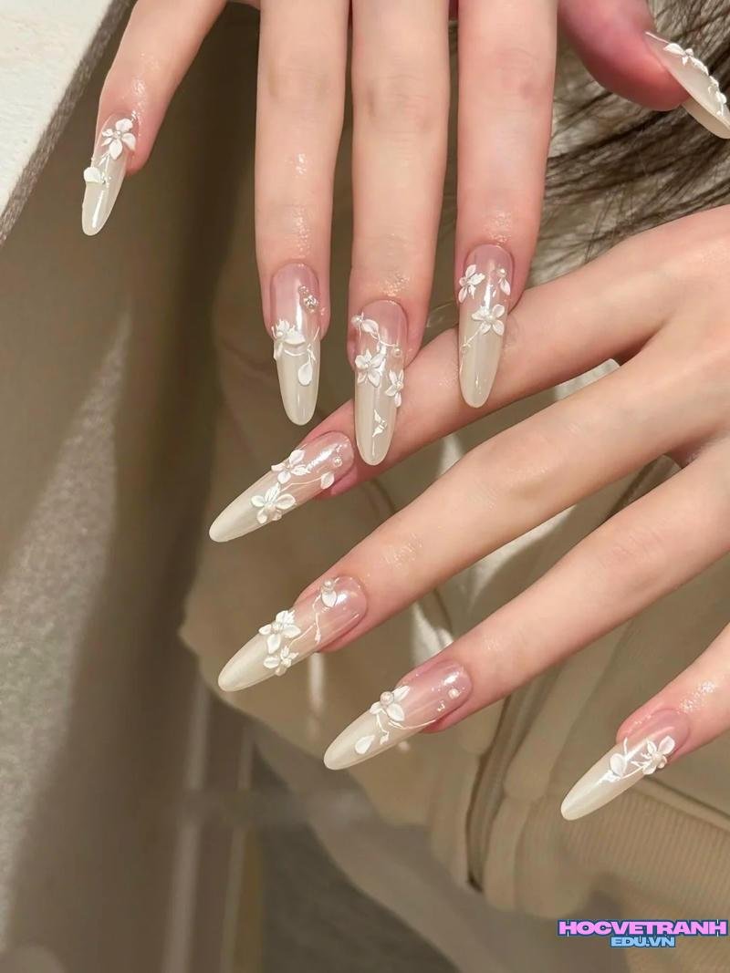 Ngắm bộ ảnh nail cô dâu cực hot