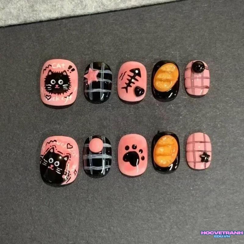 Ngắm bộ ảnh nail hình con vật cực hot