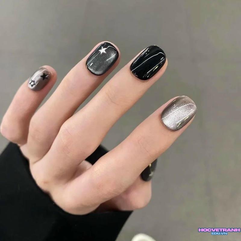 Ngắm bộ ảnh nail màu đen cực hot