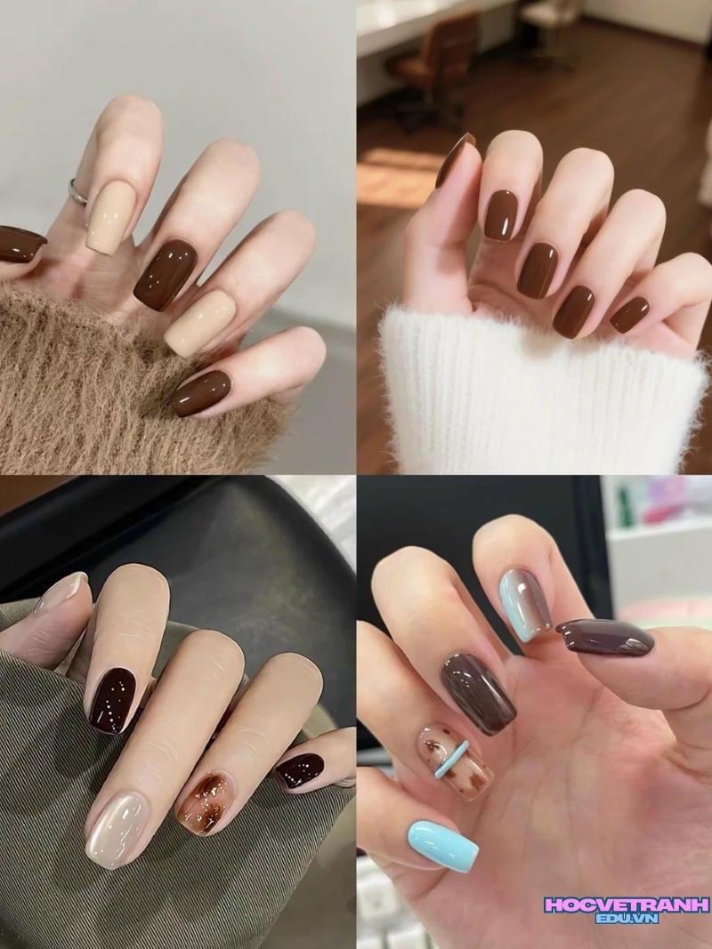 Ngắm bộ ảnh nail màu nâu cực hot