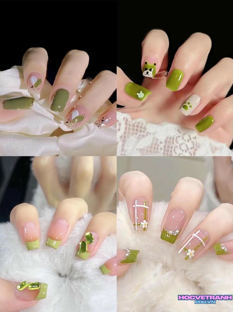 Ngắm bộ ảnh nail màu xanh bơ cực hot