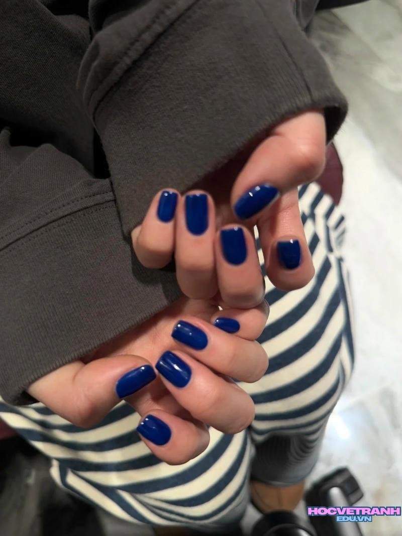Ngắm bộ ảnh nail màu xanh coban mới chất lượng cao
