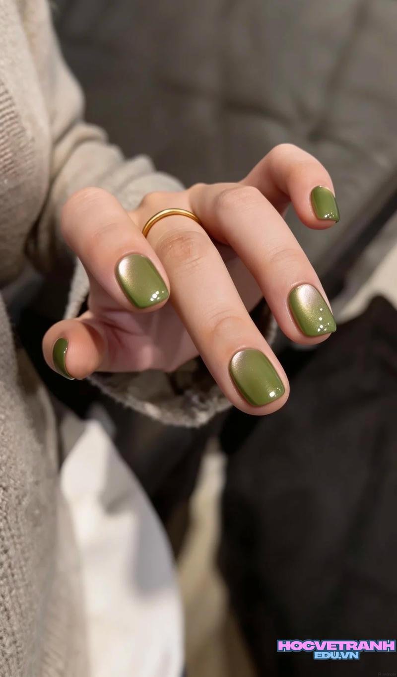Ngắm bộ ảnh nail màu xanh lá cực hot