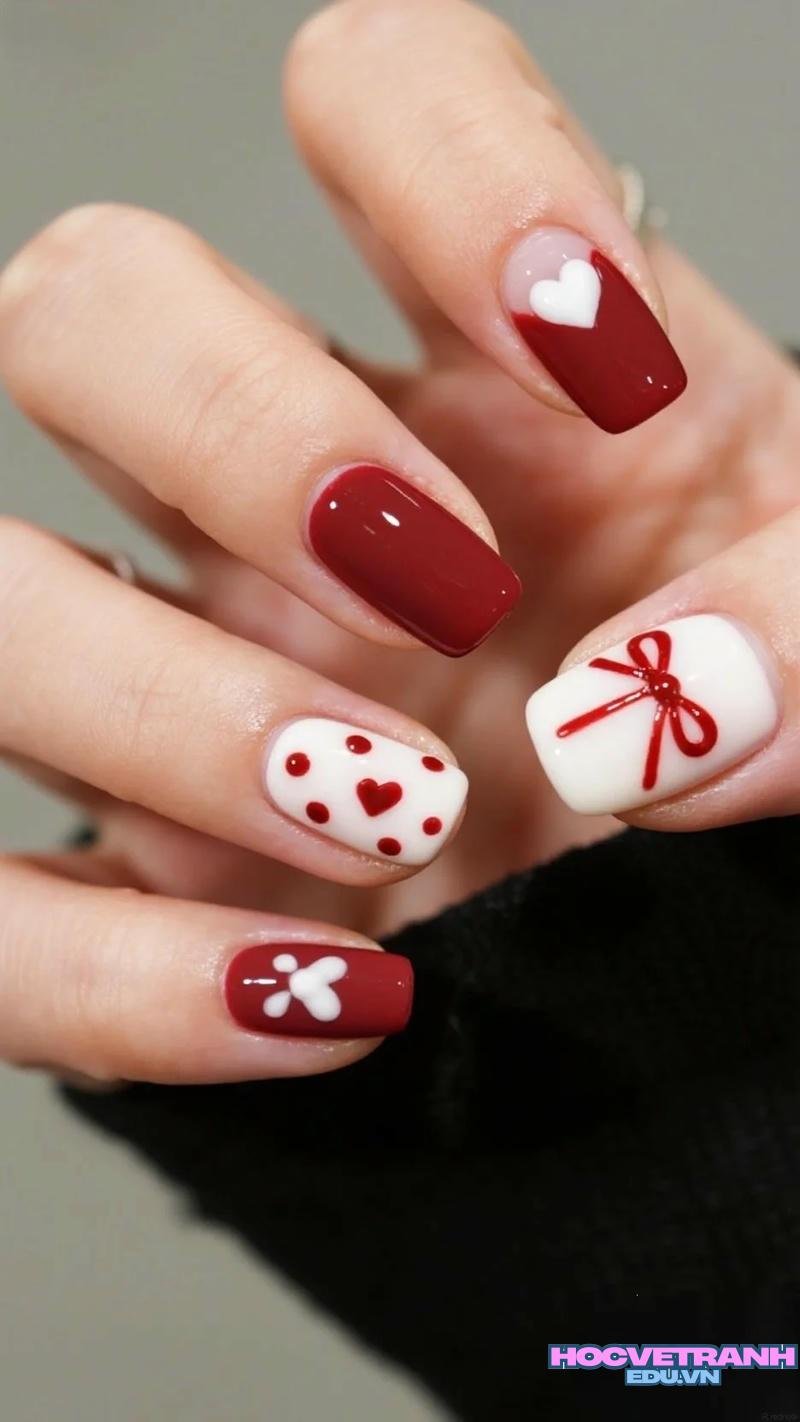 Ngắm bộ ảnh nail trái tim mới chất lượng cao