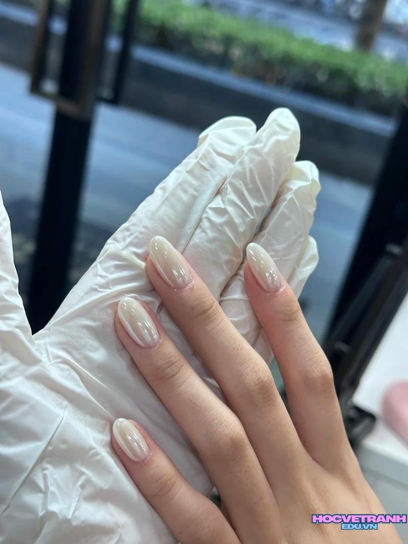 Ngắm bộ ảnh nail trắng mới chất lượng cao