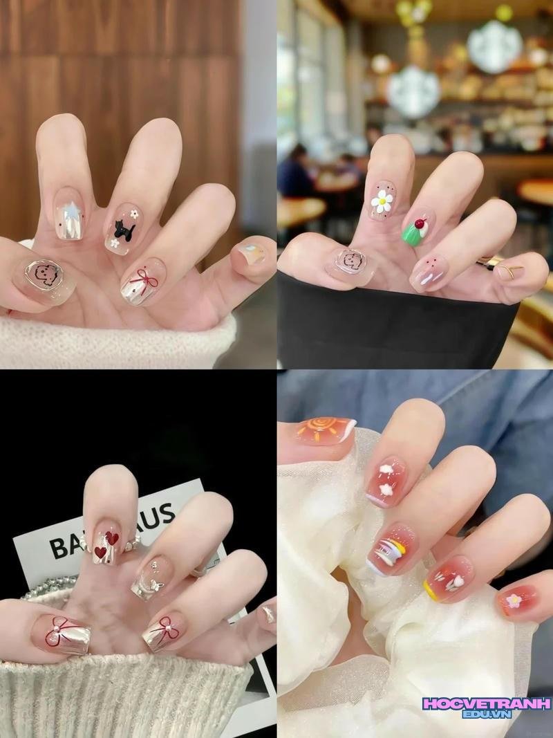 Ngắm bộ ảnh nail vẽ cute cực hot