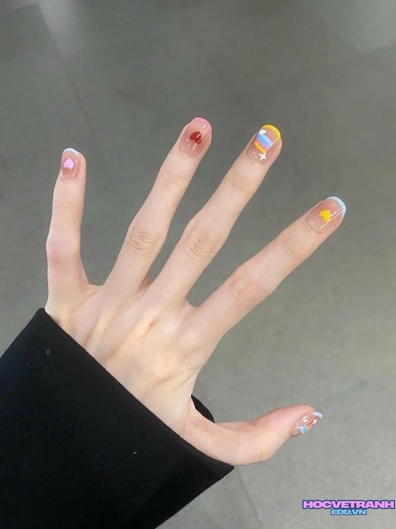 Tải ảnh nail cầu vồng mới nhất