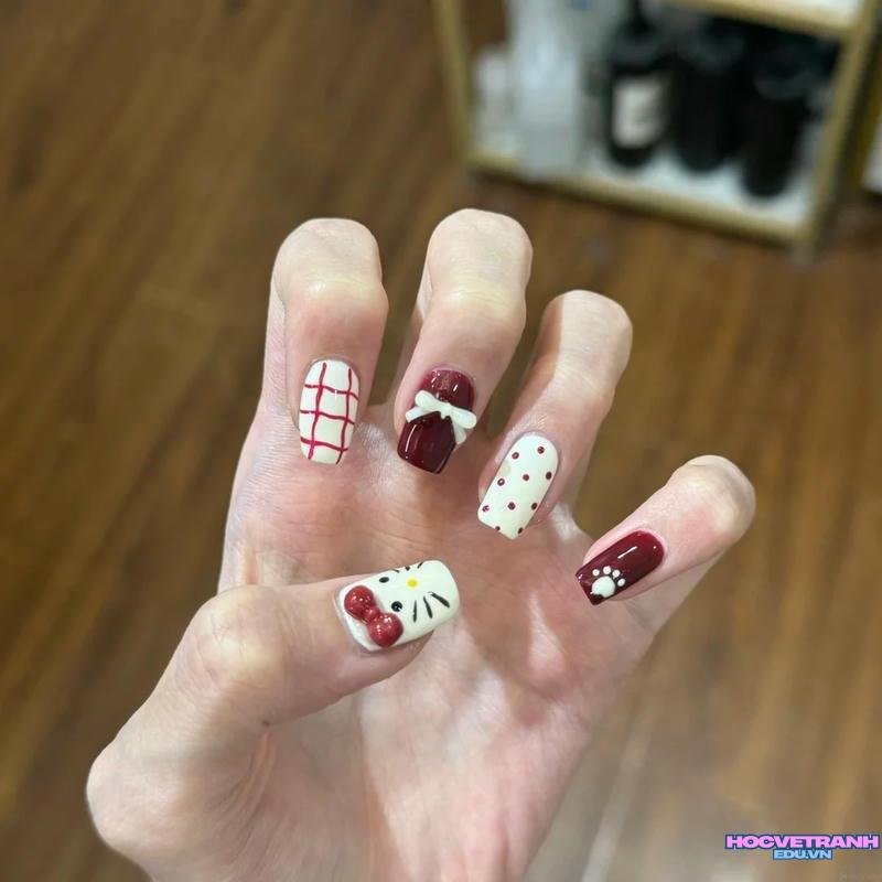 Tải ảnh nail hello kitty mới nhất