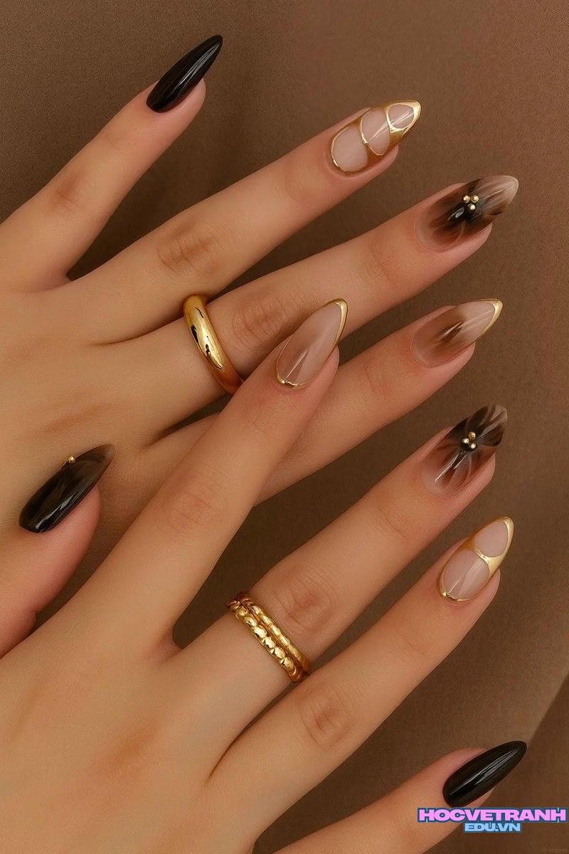 Tải ảnh nail màu nâu mới nhất