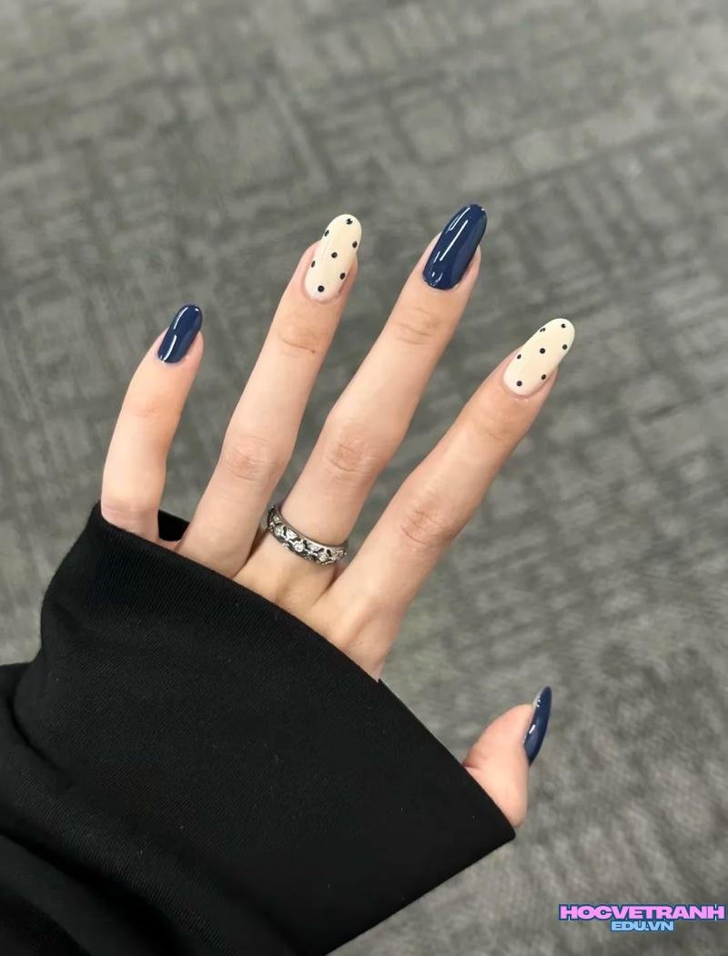 Tải ảnh nail màu xanh coban mới nhất
