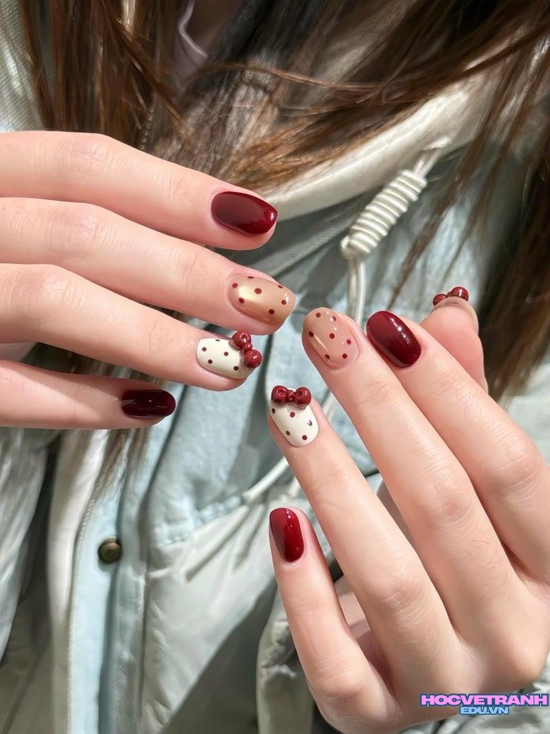Tải về ảnh nail đính nơ đẹp miễn phí