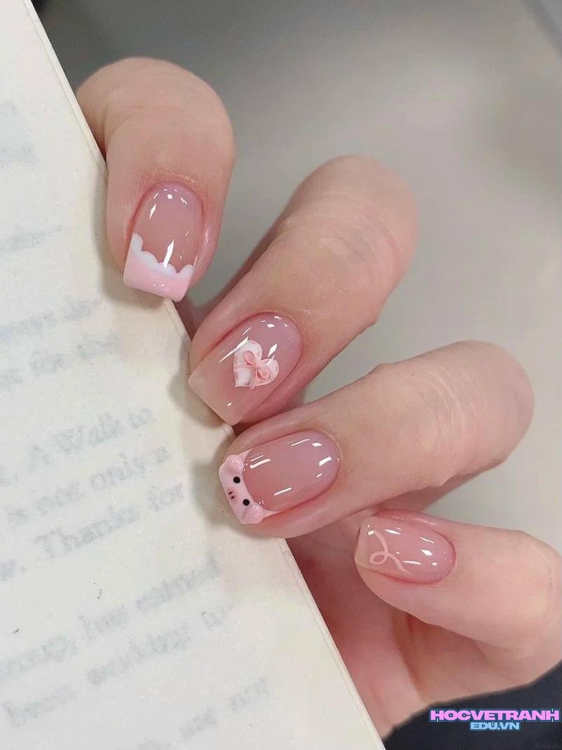 Tải về ảnh nail hình con heo mới
