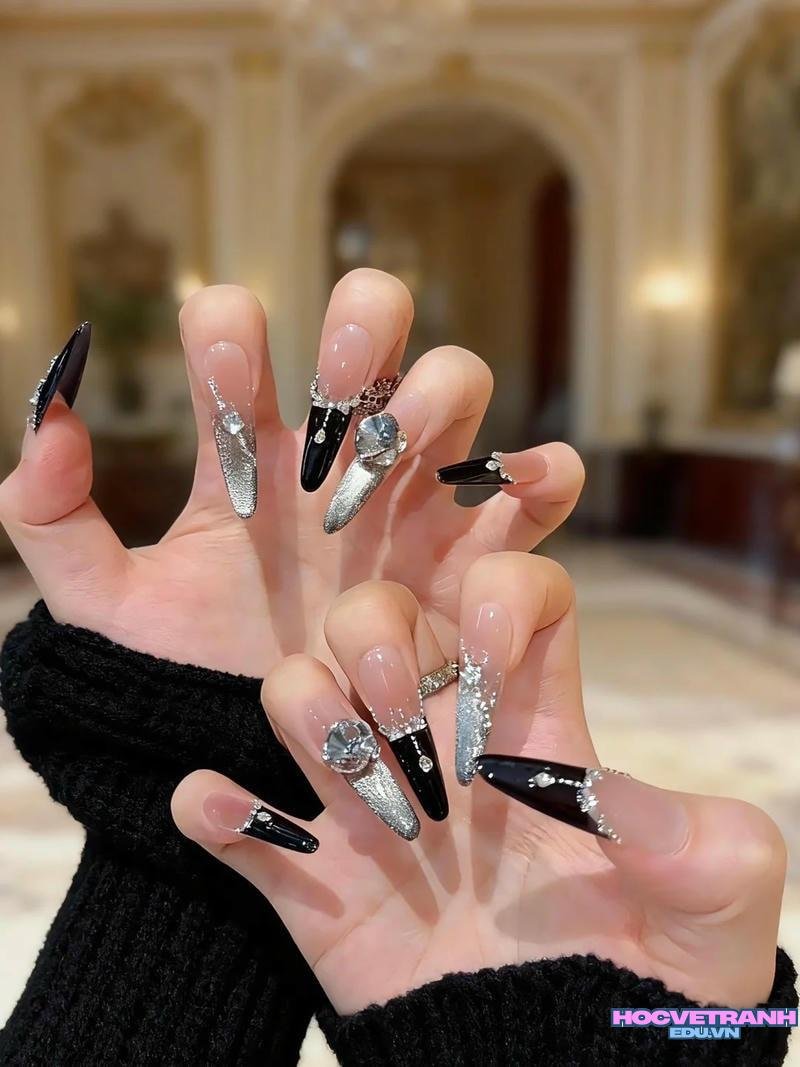 Tải về ảnh nail màu đen mới