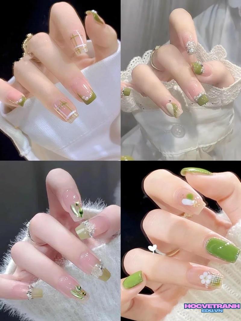 Tải về ảnh nail màu xanh bơ miễn phí