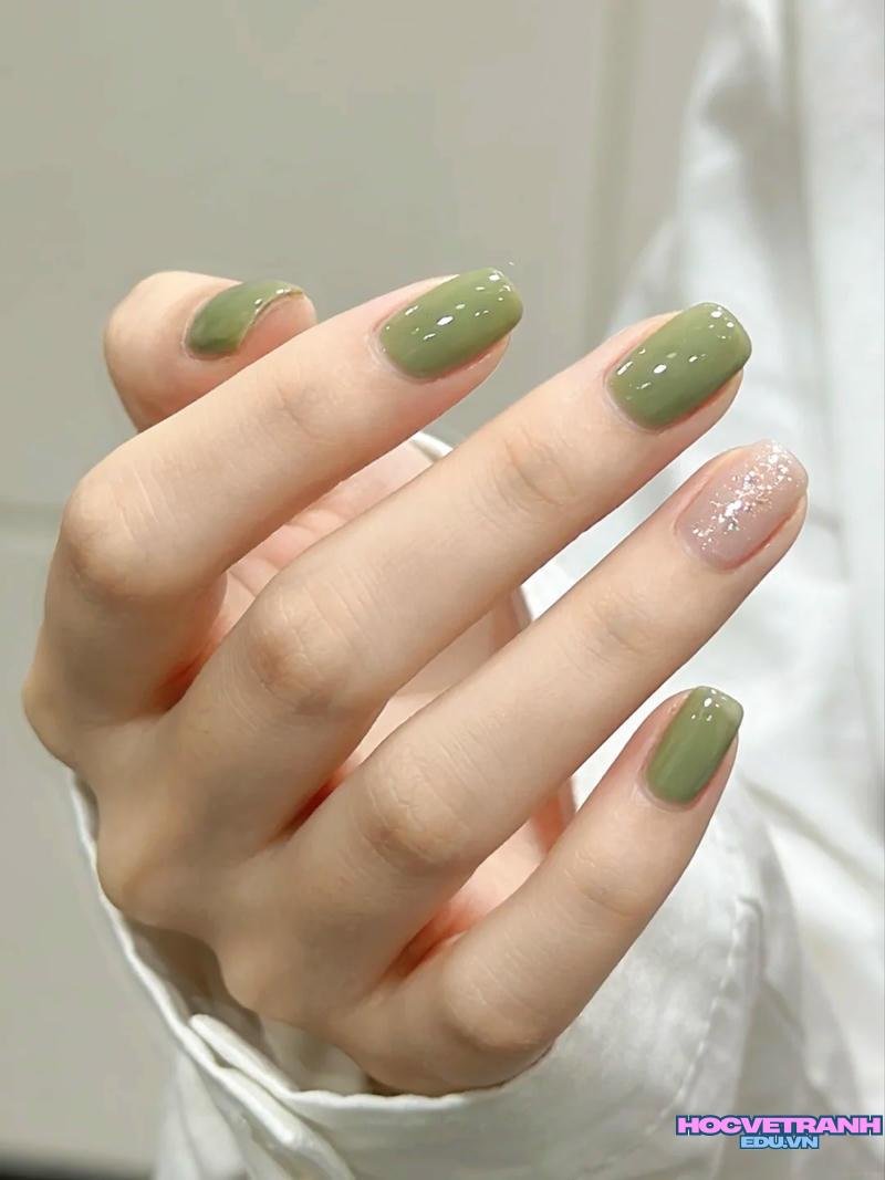 Tải về ảnh nail màu xanh lá mới