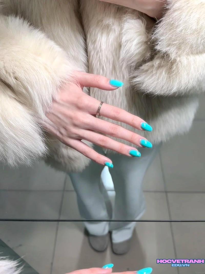 Tải về ảnh nail màu xanh ngọc miễn phí