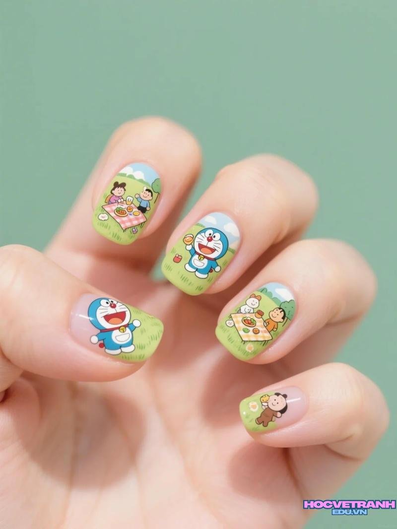 Tải về ảnh nail vẽ doraemon miễn phí