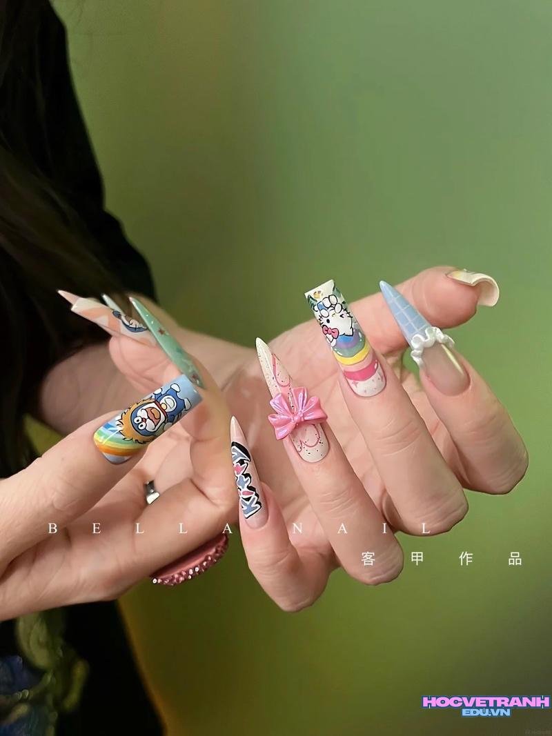 Tải về ảnh nail vẽ doraemon mới