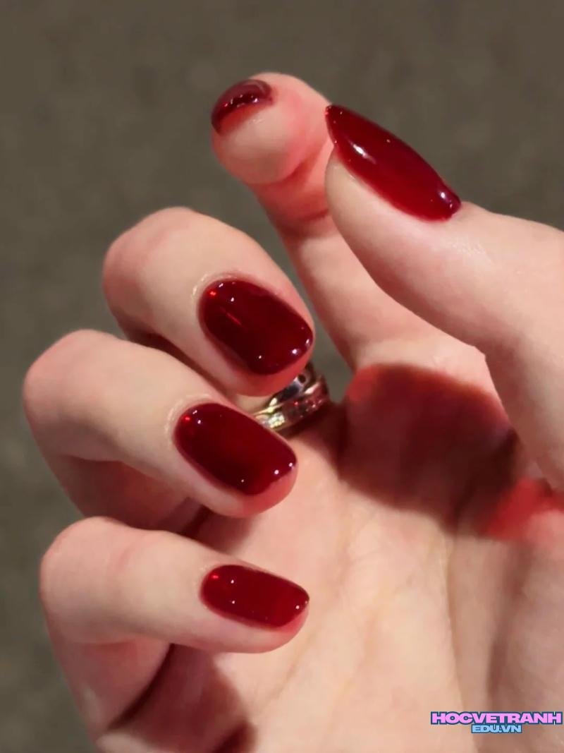 Tổng hợp ảnh nail 1 màu hot