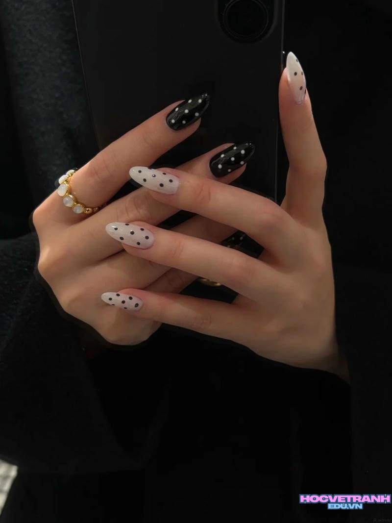 Tổng hợp ảnh nail chấm bi chất lượng nhất