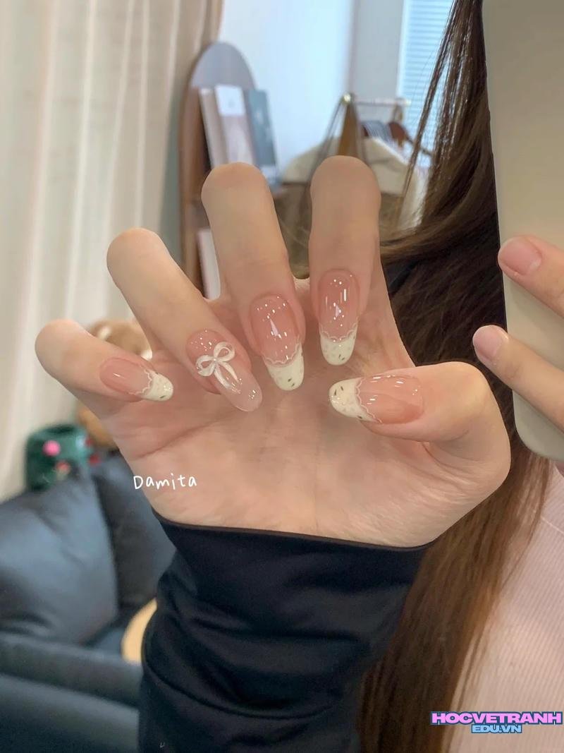 Tổng hợp ảnh nail đính nơ đẹp chất lượng nhất