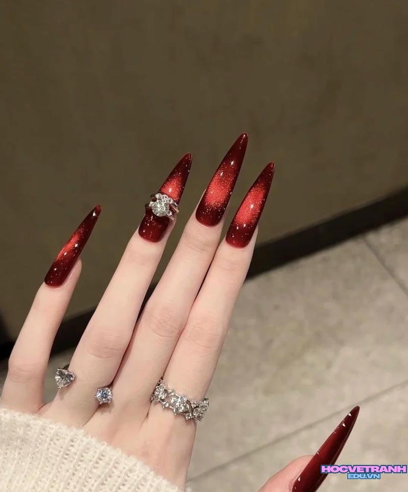 Tổng hợp ảnh nail đỏ đẹp hot