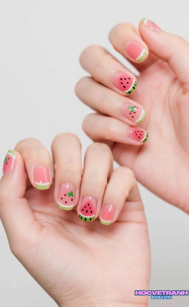 Tổng hợp ảnh nail dưa hấu chất lượng nhất