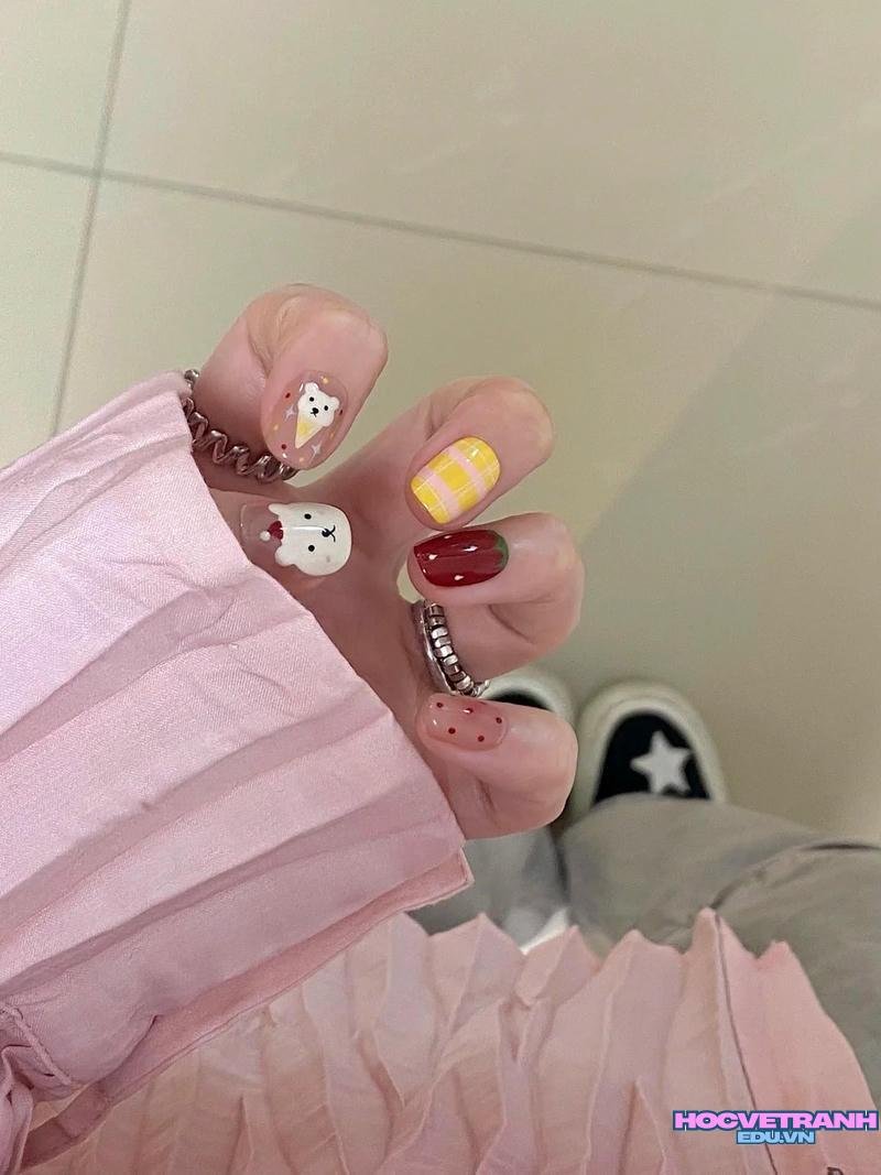 Tổng hợp ảnh nail gấu hot