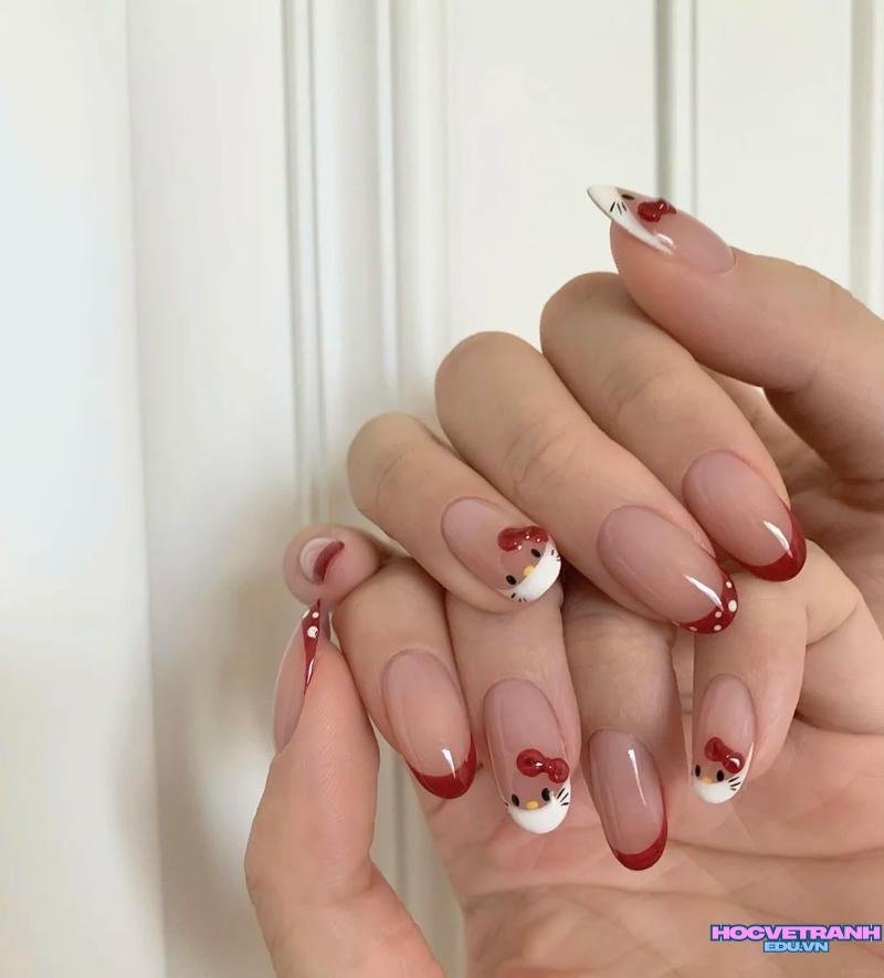 Tổng hợp ảnh nail hello kitty chất lượng nhất
