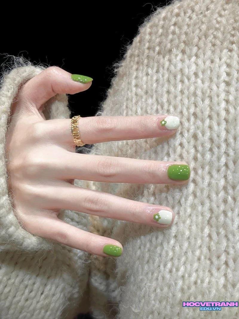 Tổng hợp ảnh nail màu xanh bơ hot