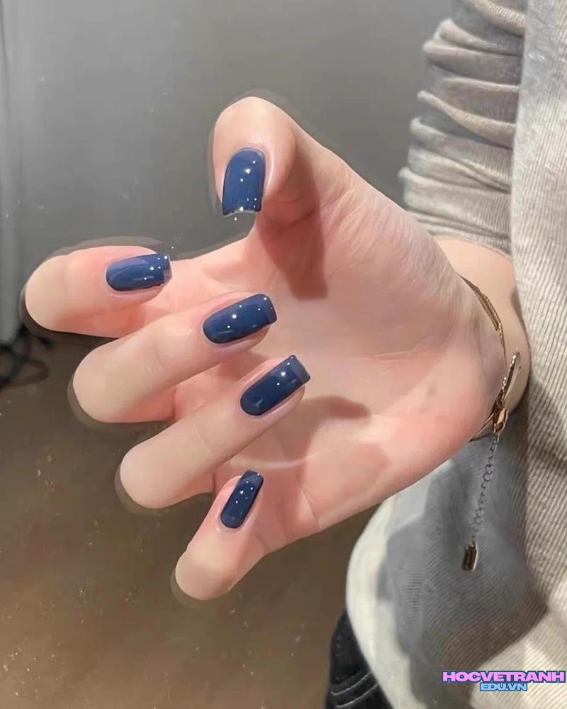 Tổng hợp ảnh nail màu xanh coban chất lượng nhất