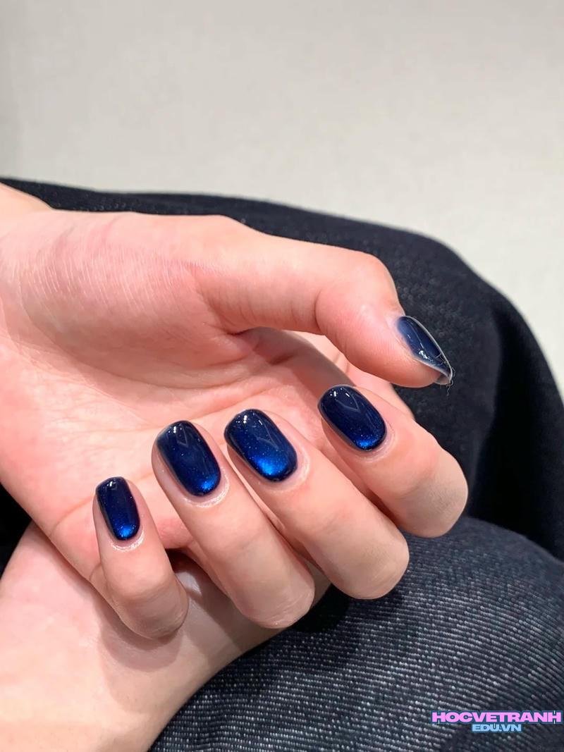 Tổng hợp ảnh nail màu xanh coban hot