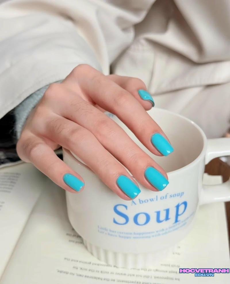 Tổng hợp ảnh nail màu xanh ngọc hot